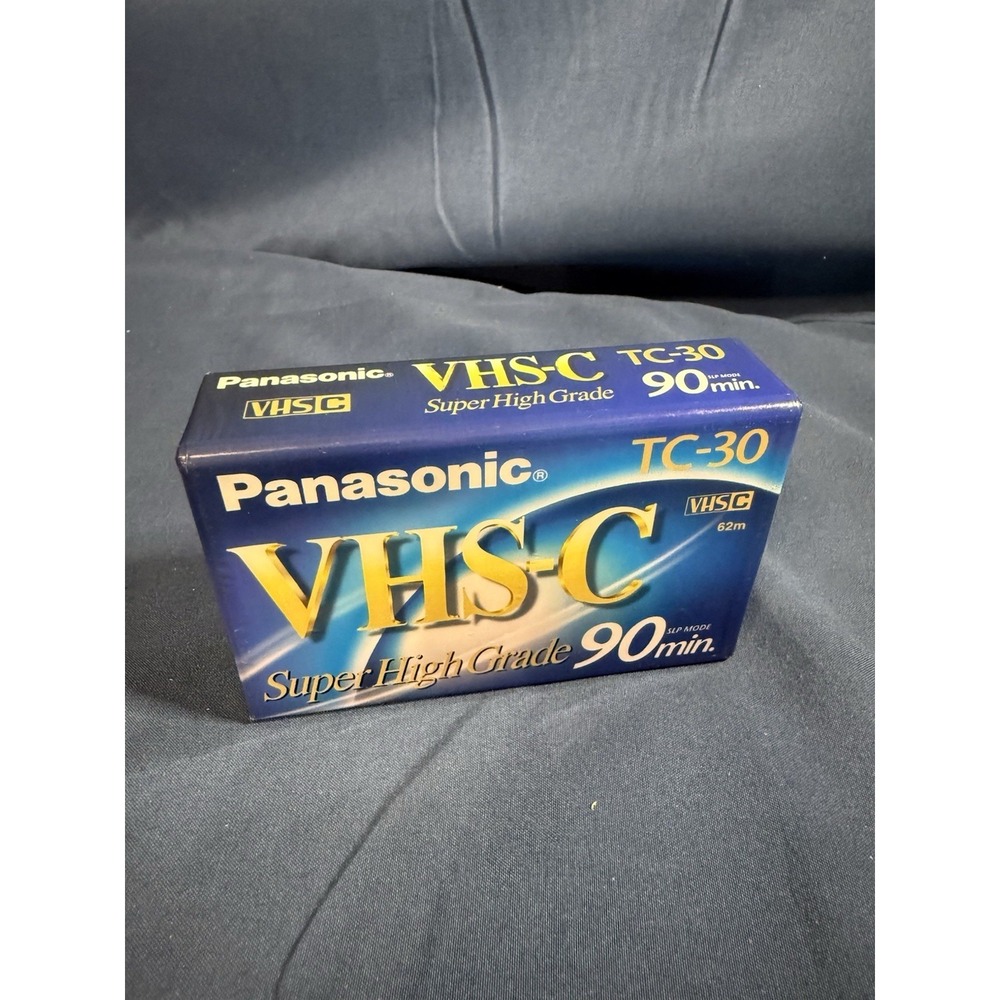 2 Panasonic VHS-C TC-30 Super High Grade 90 Min Blank Video Cassettes New Sealed